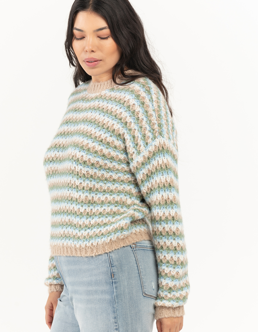 RSQ Womens Balloon Sleeve Textured Sweater - MULTI | Tillys