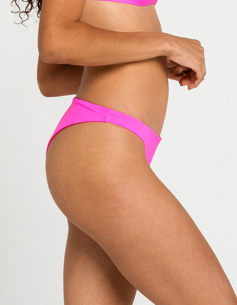 high-cut tanga bikini bottoms - dark pink - Undiz