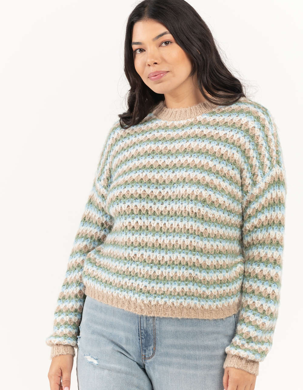 RSQ Womens Balloon Sleeve Textured Sweater - MULTI | Tillys