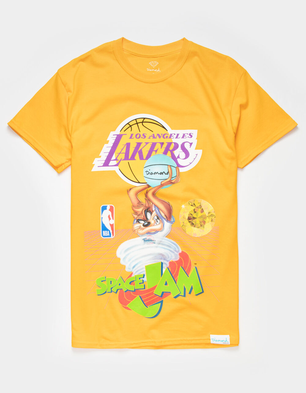 LA Lakers Space Jam Diamond Supply Co Tee T-shirt Size XL