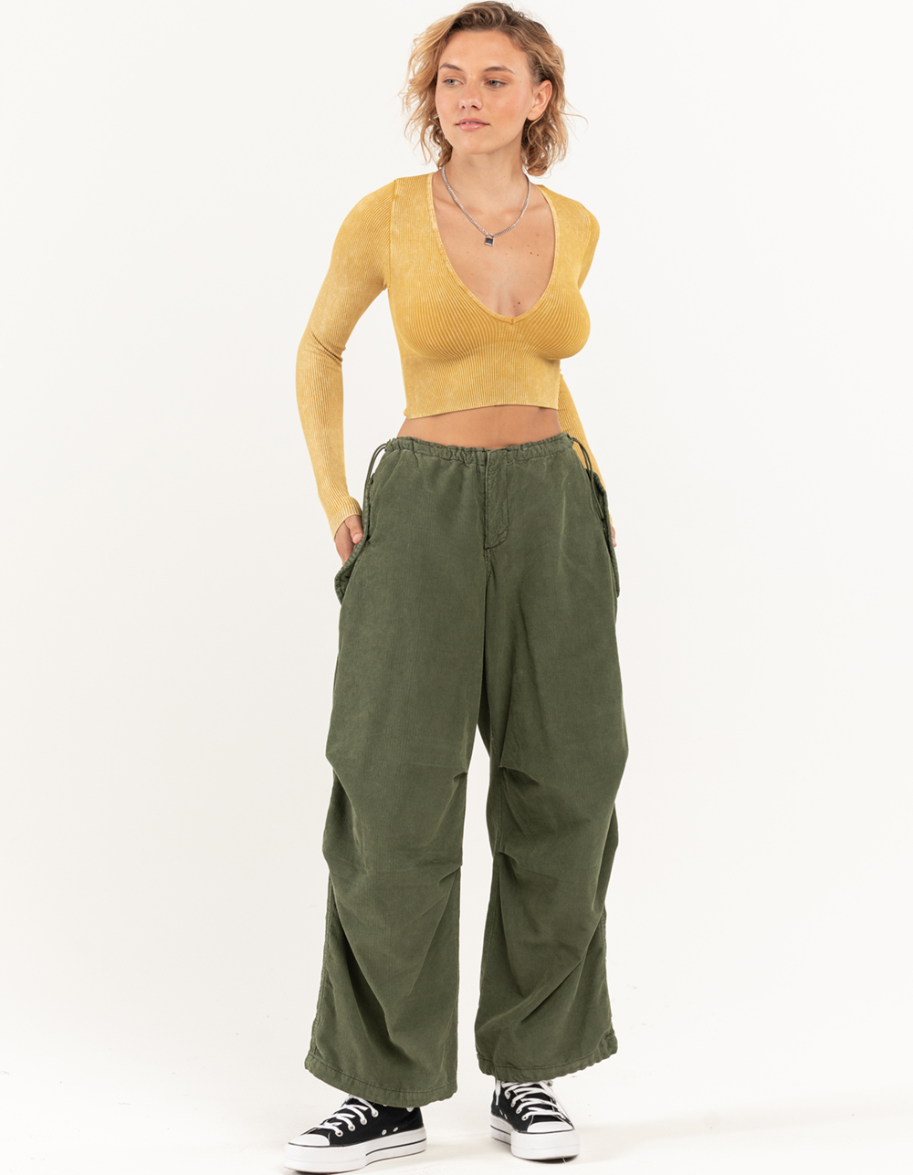 BDG Urban Outfitters Josie Womens Crop Knit Top - ANTIQUE GOLD | Tillys