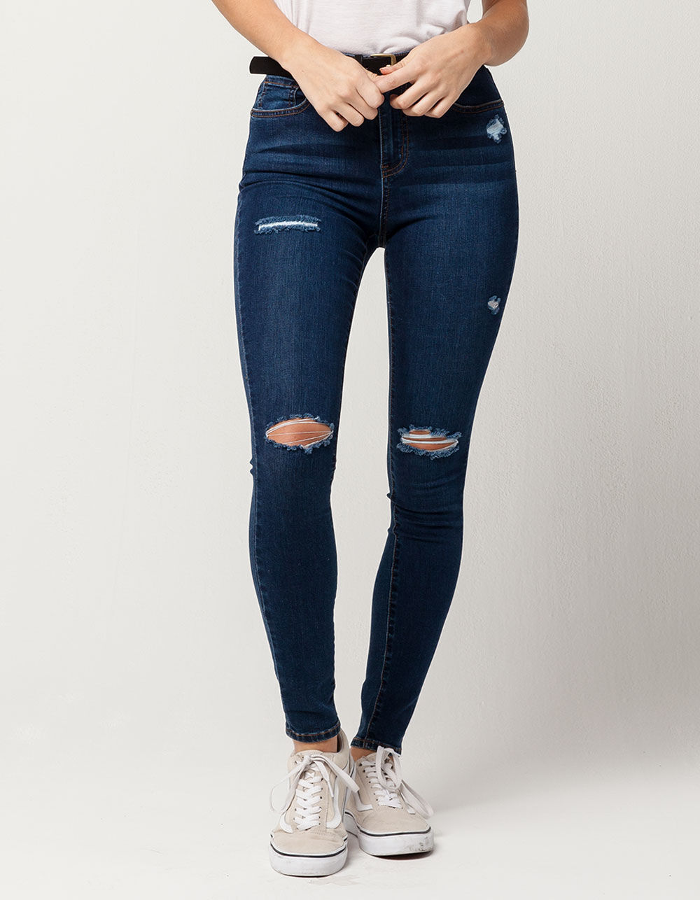 RSQ Manhattan High Rise Womens Ripped Skinny Jeans - BLUDN | Tillys