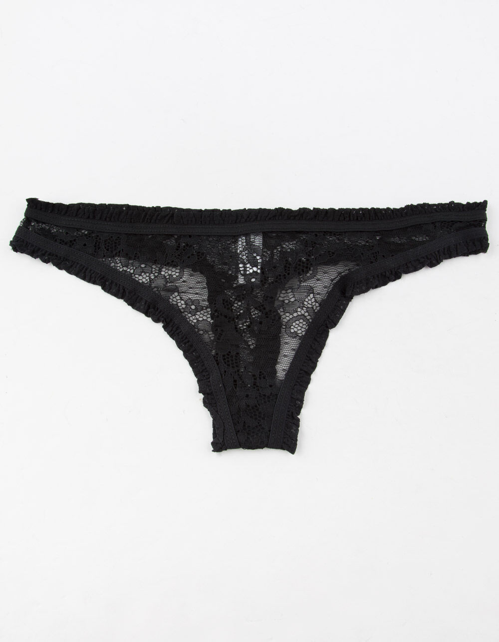 FULL TILT Essential Lace Black Thong - BLACK | Tillys