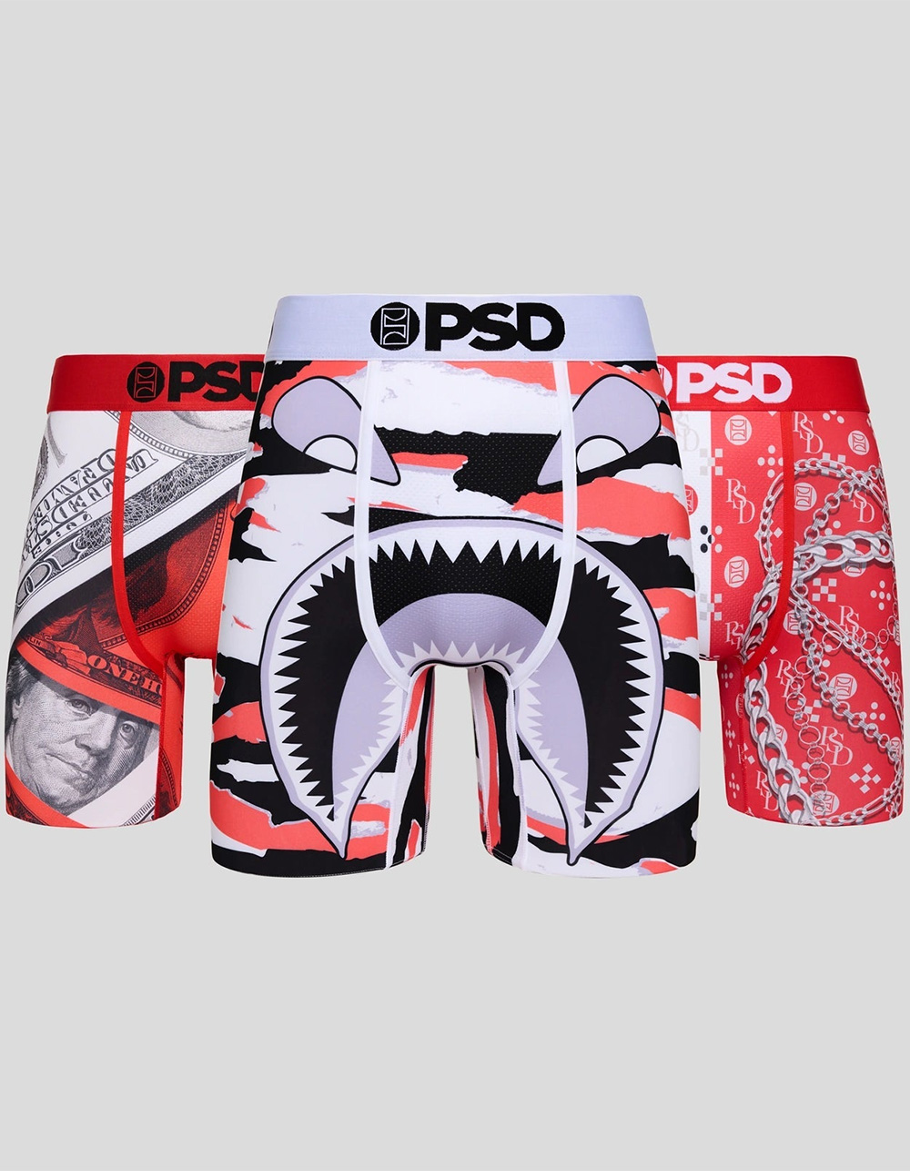 PSD Men's Luxury Funds 3-Pack Boxer Briefs, Multi, M at  Men's  Clothing store
