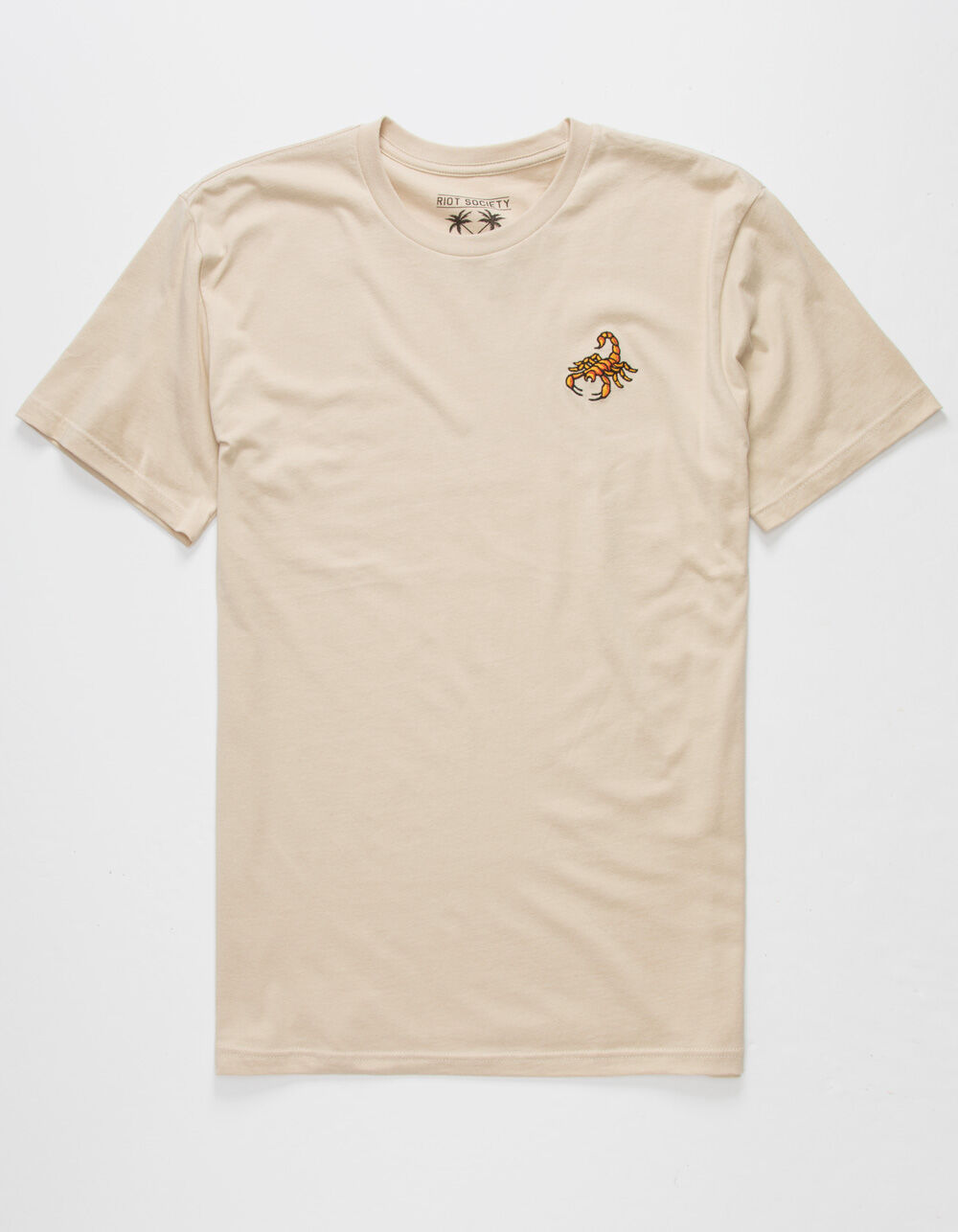 RIOT SOCIETY Scorpion Embroidered Mens T-Shirt - SAND | Tillys