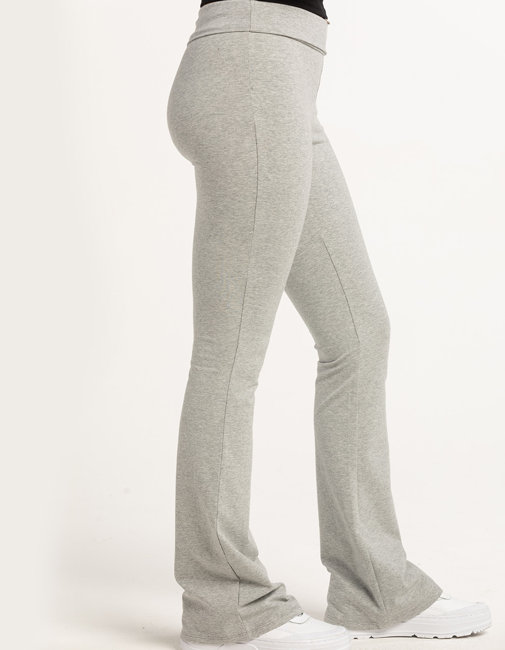 Grey Cotton Ankle-Length Leggings – Kaira