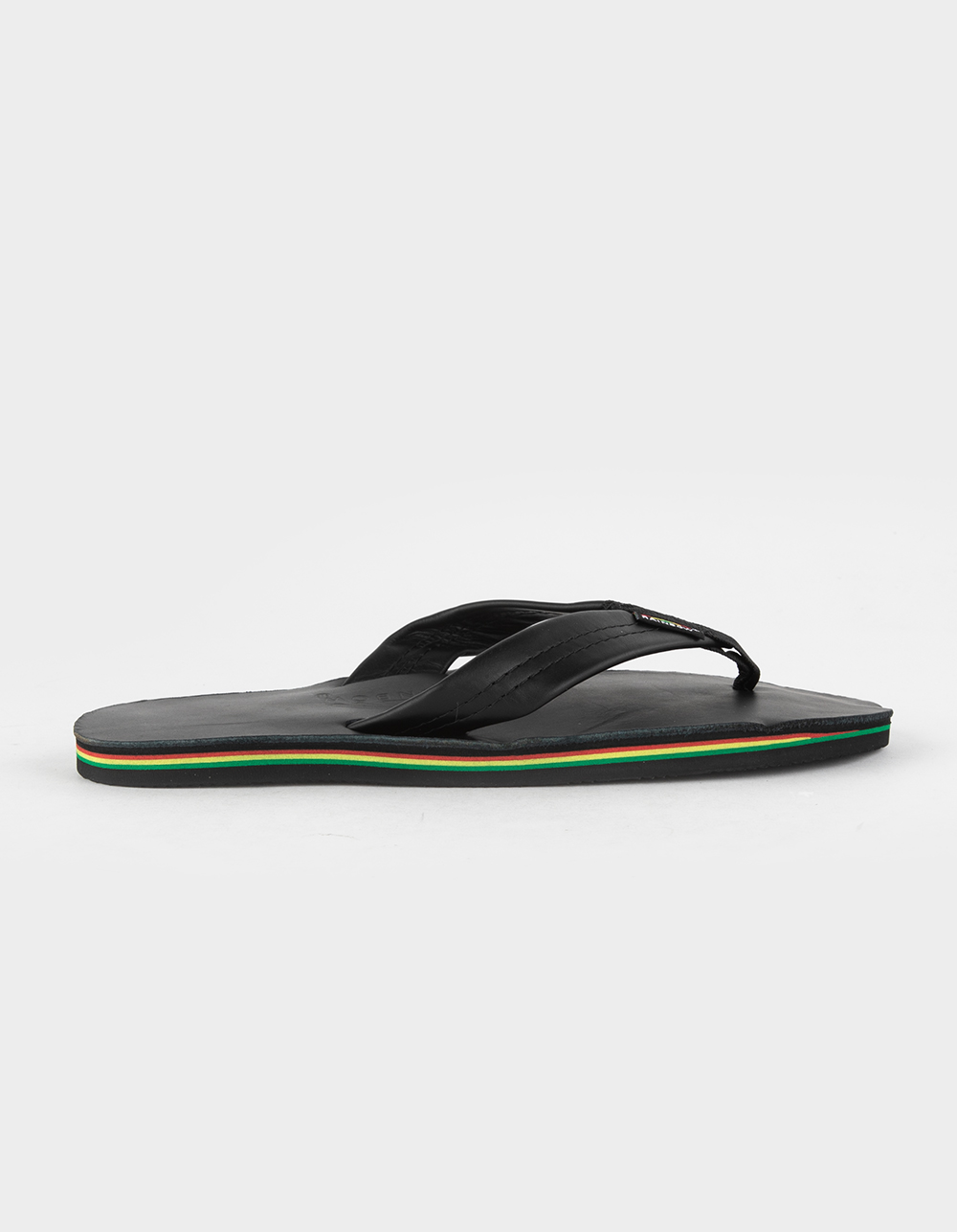RAINBOW Single Layer Leather Mens Sandals - BLACK COMBO | Tillys