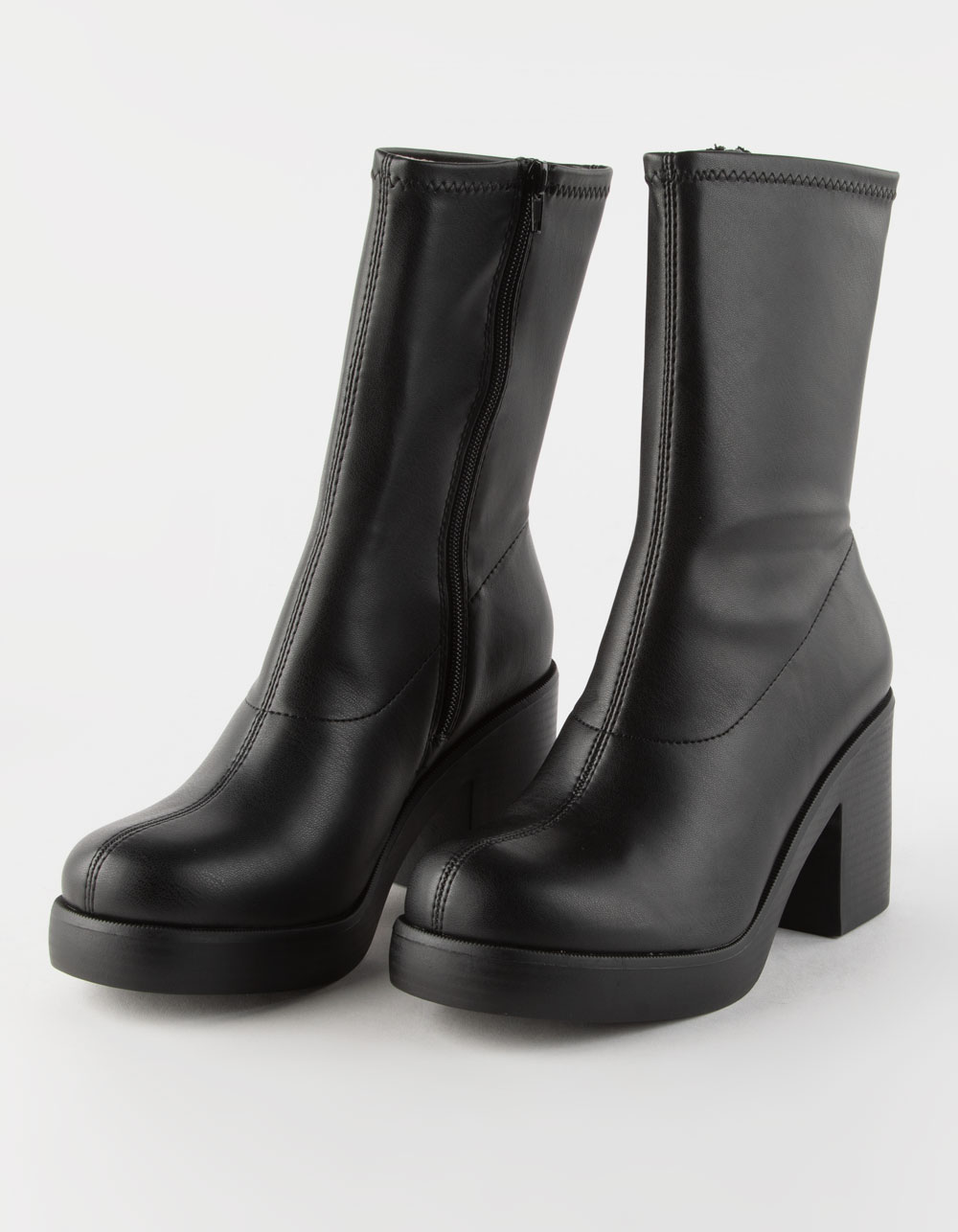 Soda Stretch Faux Leather Boots
