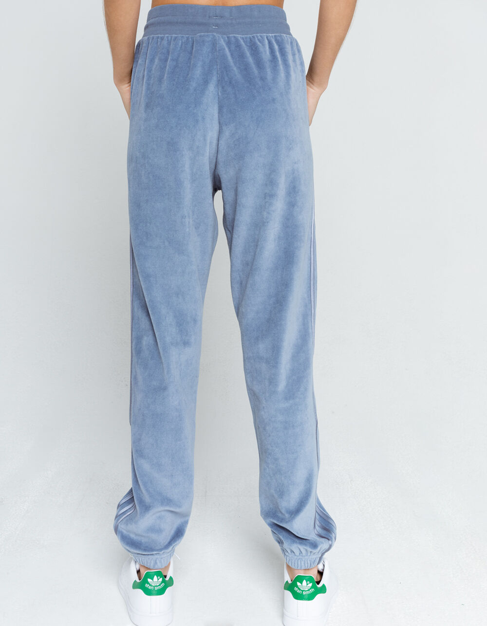 ADIDAS Velour Slim Womens Slate Blue Jogger Sweatpants - SLATE BLUE ...