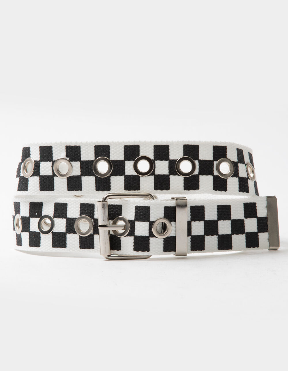 Grommet Checkered Web Belt - BLKWH | Tillys