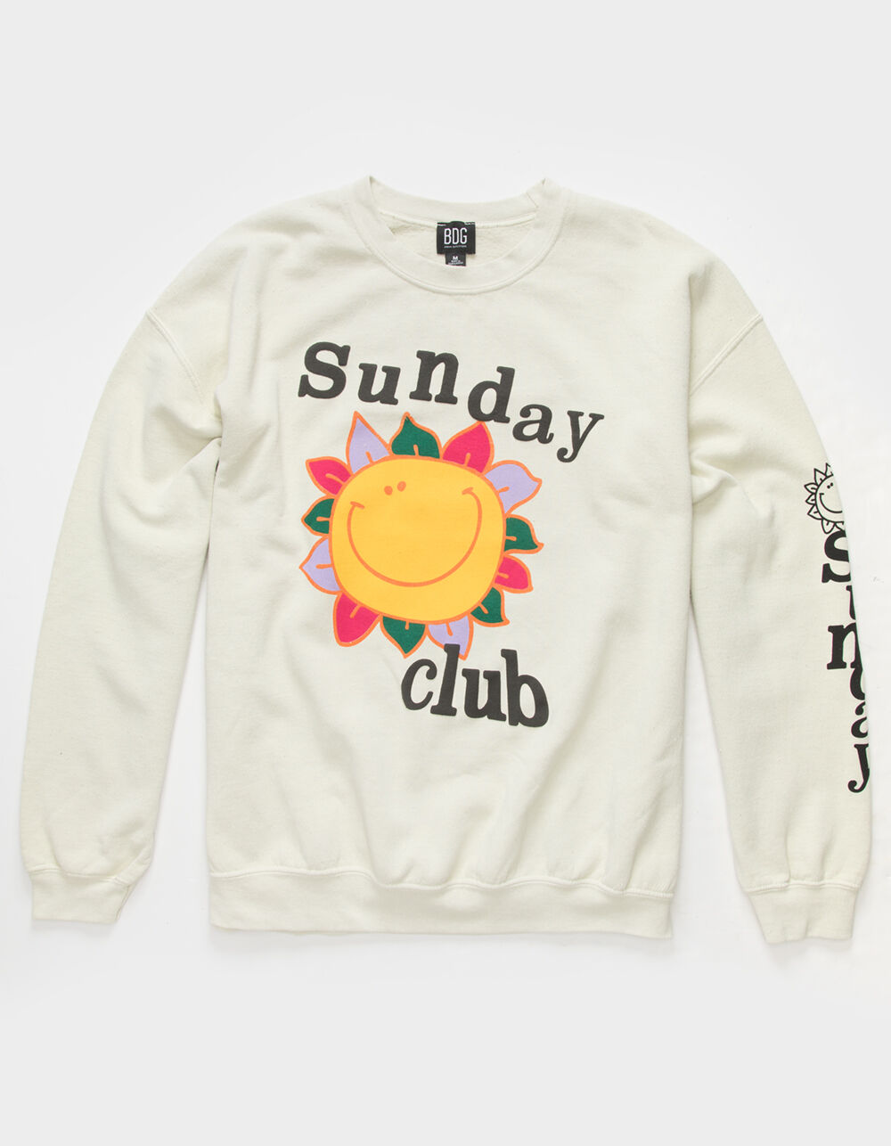 URBAN Sunday Club Mens Crew Neck Sweatshirt - STONE | Tillys