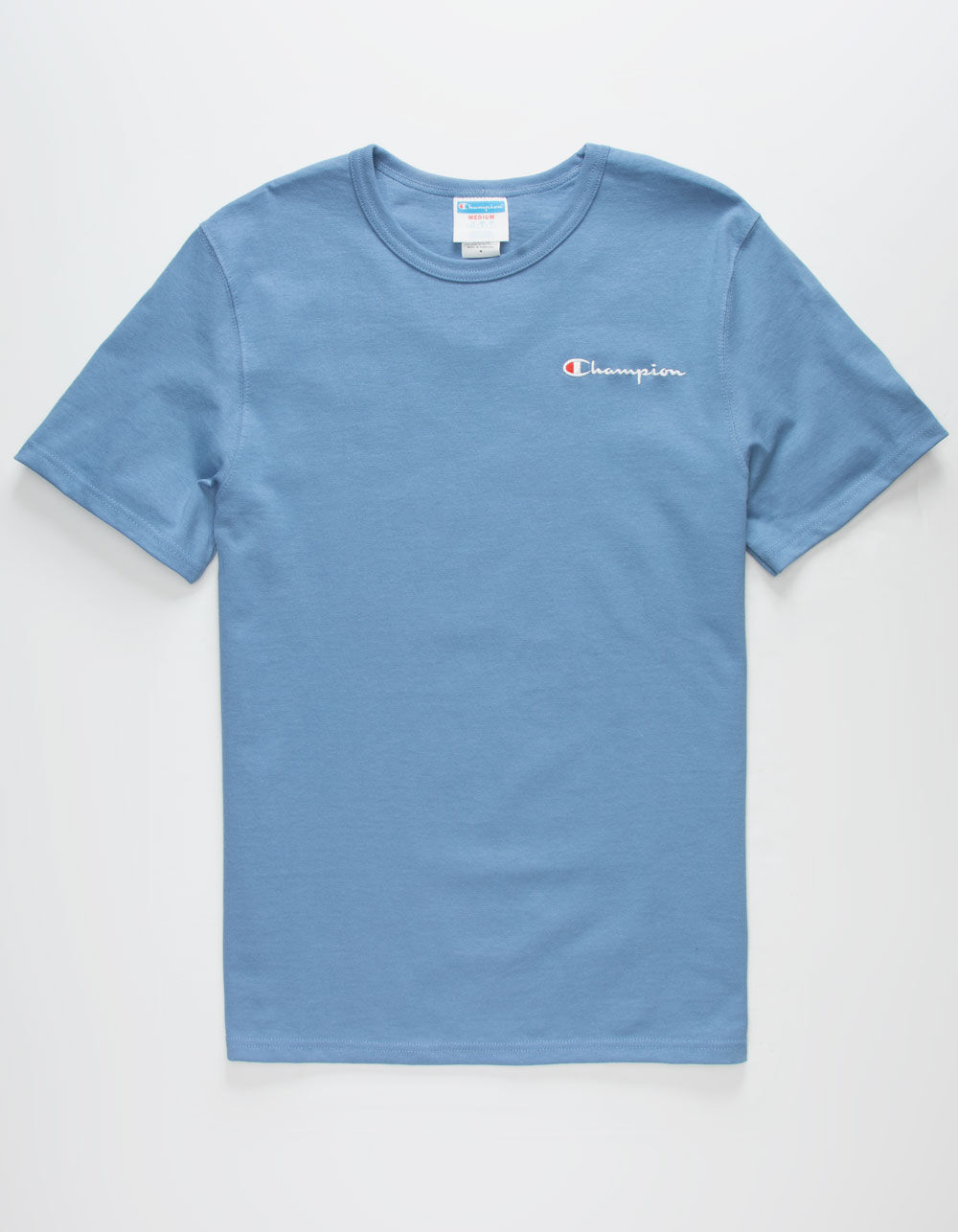 CHAMPION Embroidered Script Logo Mens Blue T-Shirt - BLUE | Tillys