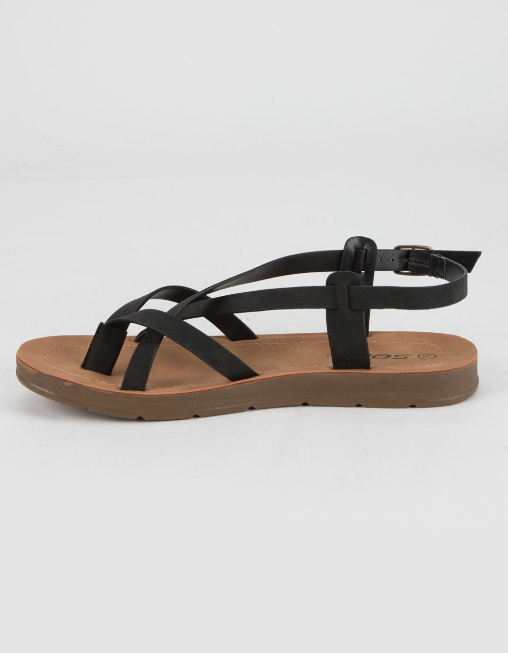 SODA Criss Cross Ankle Womens Black Sandals - BLACK | Tillys