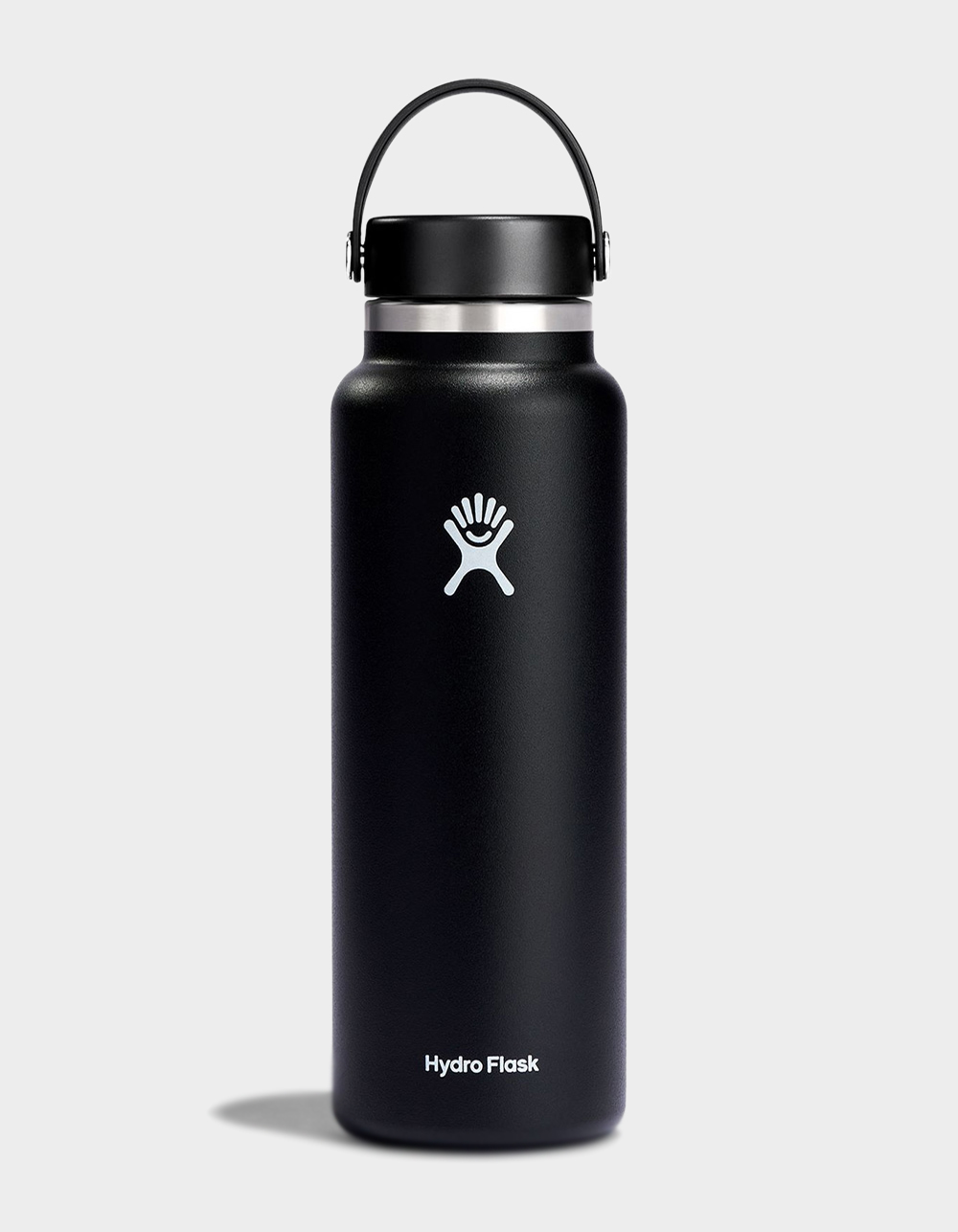 Hydro Flask Water Bottle - Wide Mouth Straw Lid 2.0 - 40 oz Black