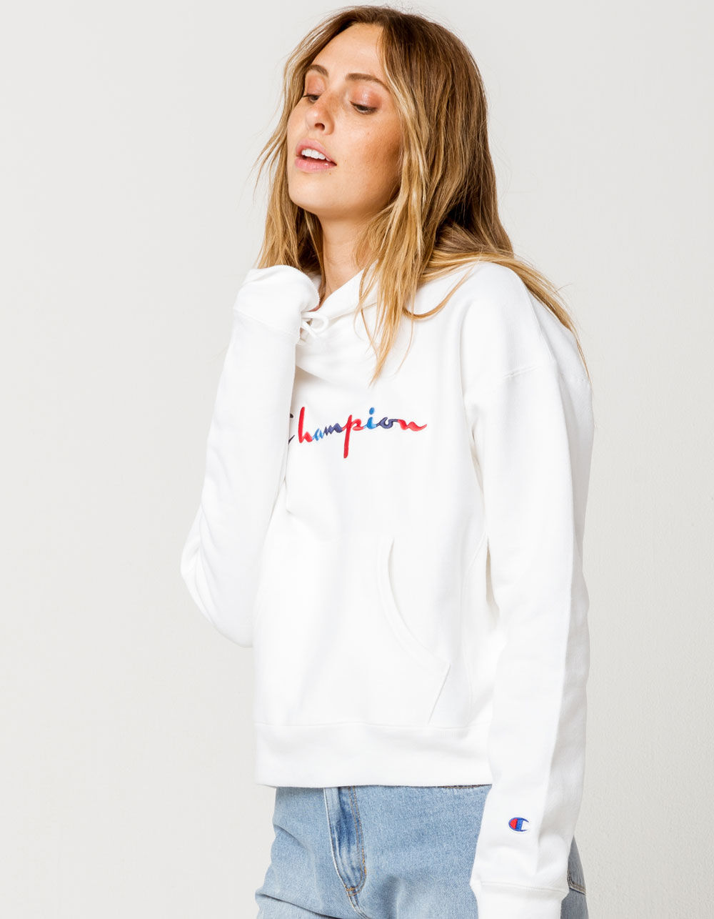 CHAMPION Reverse Weave Womens Hoodie - WHITE | Tillys