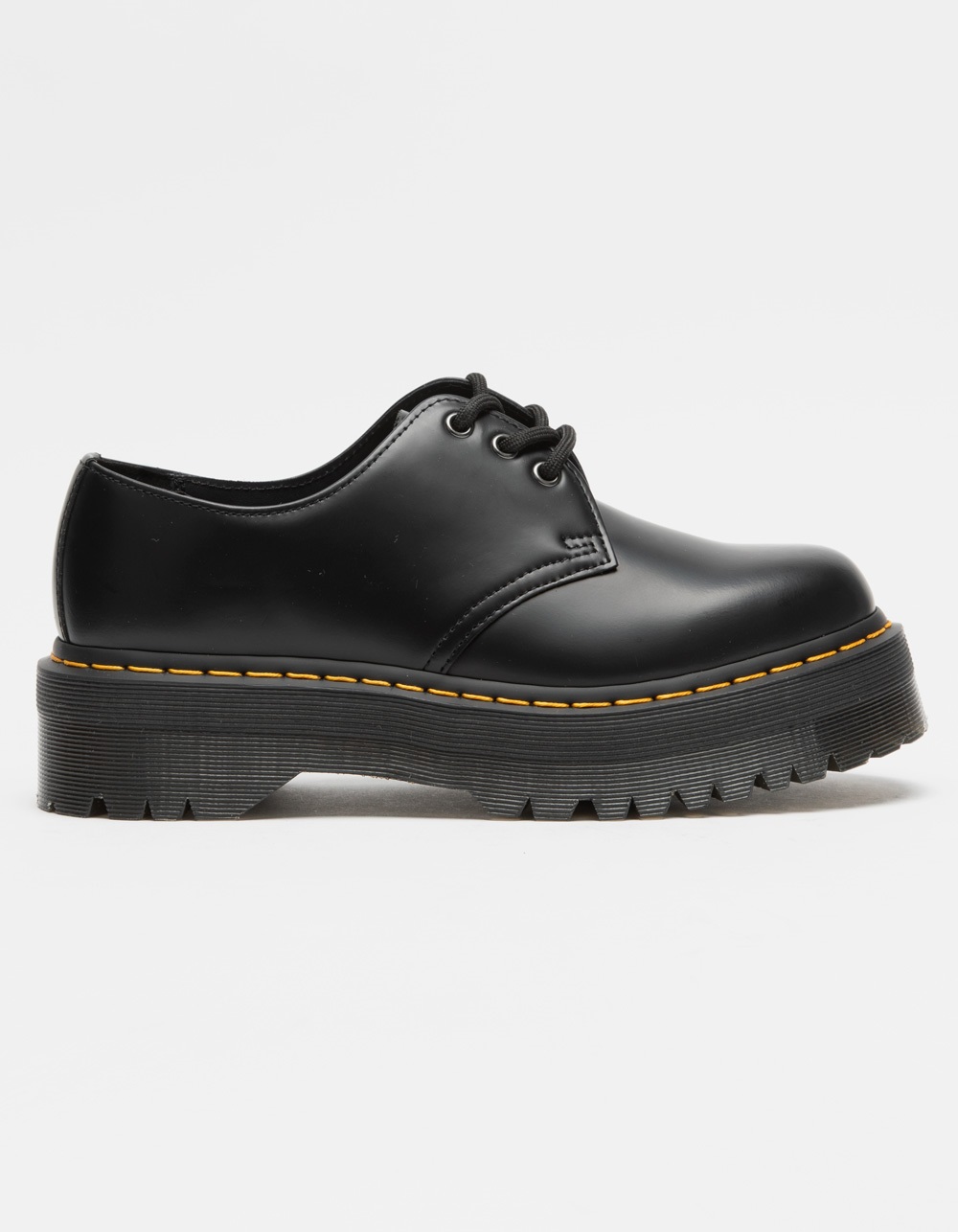 DR. MARTENS 1461 Quad Smooth Leather Womens Platform Shoes - BLACK | Tillys
