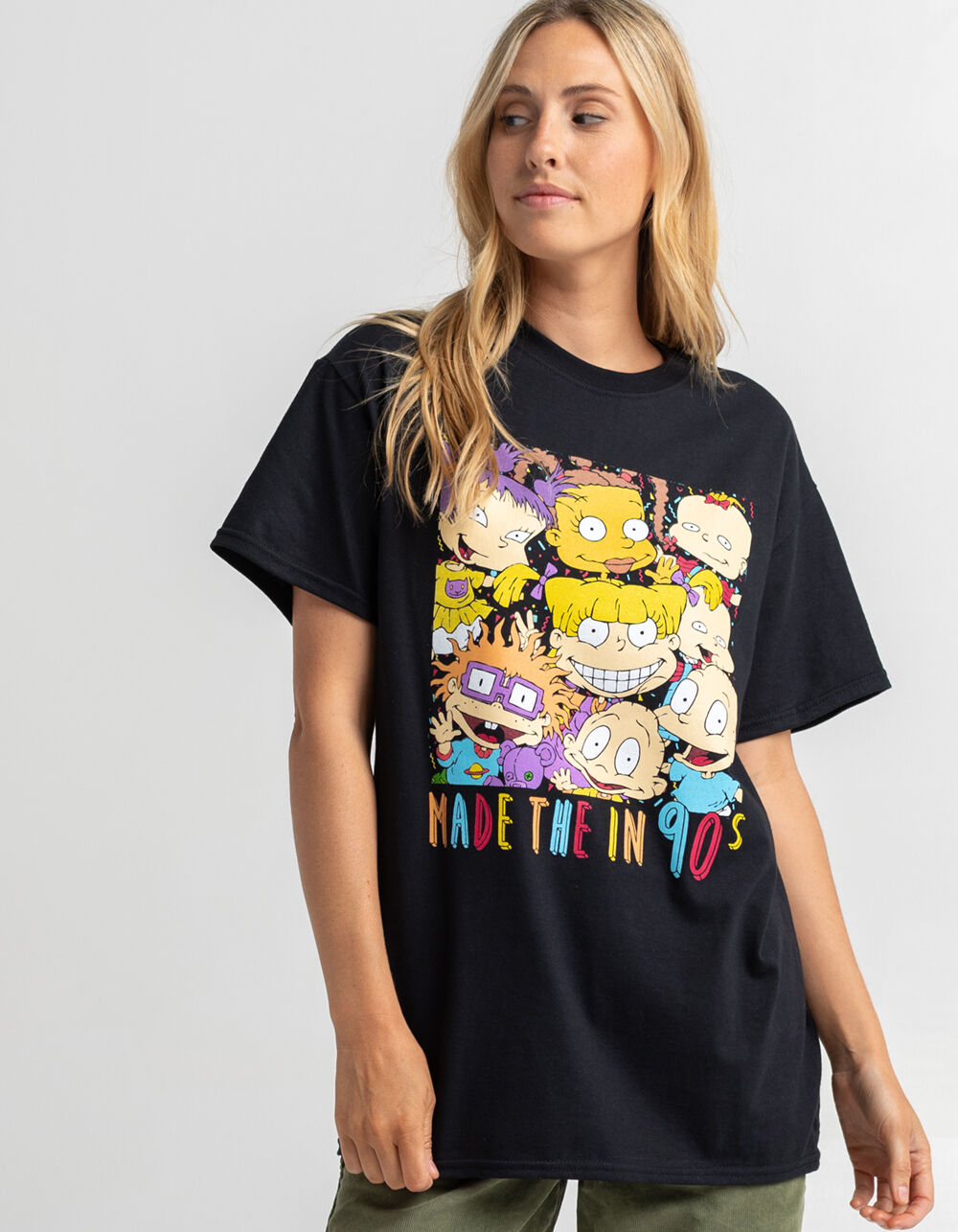 RUGRATS Made in the 90s Womens Oversized Tee - BLACK | Tillys