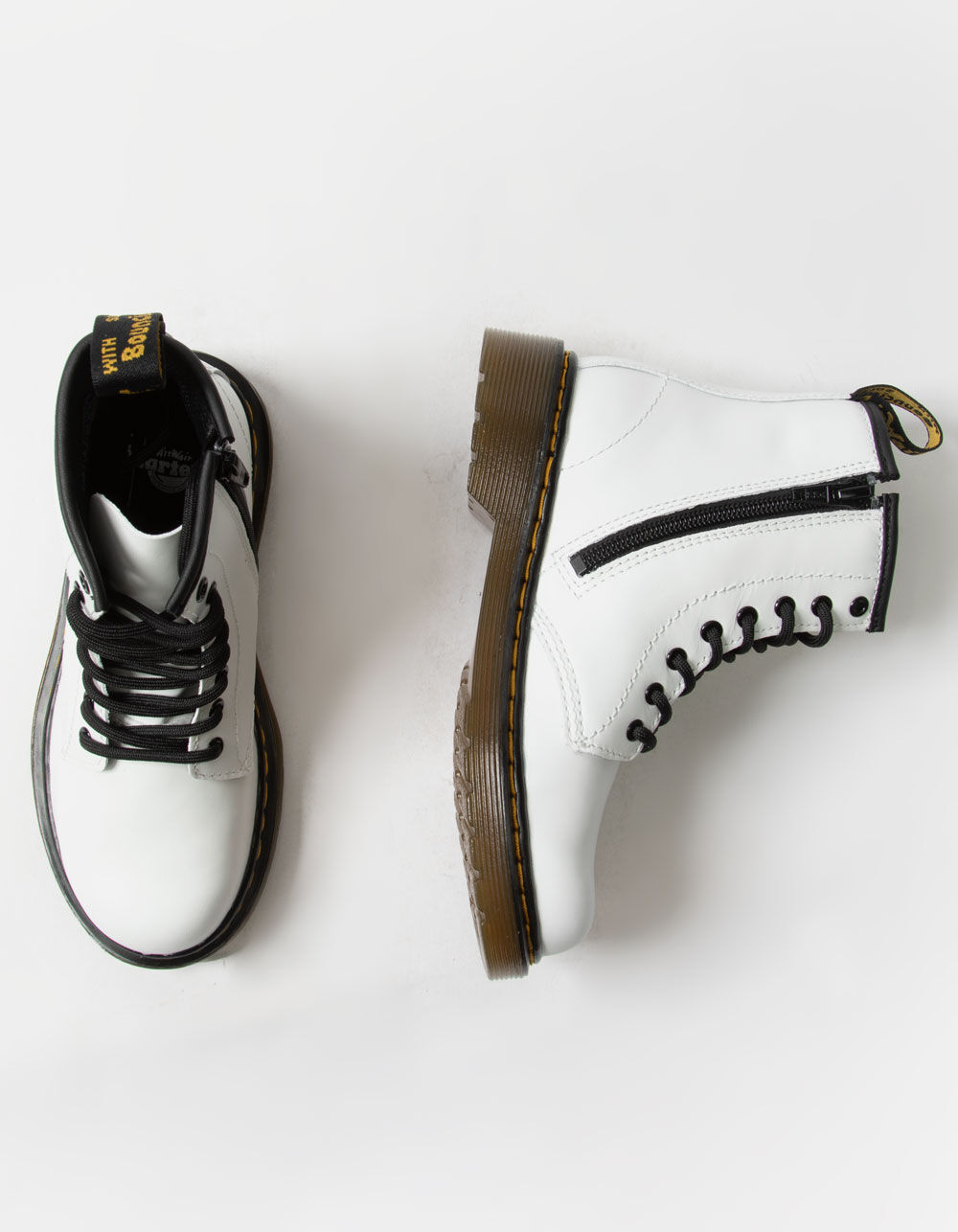 DR. MARTENS 1460 Unisex Juniors Leather Lace Up Boots - WHITE | Tillys