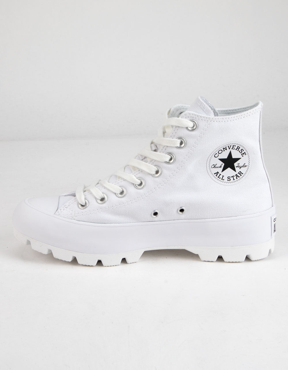 all star lugged high top white