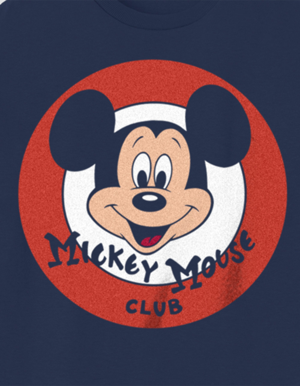 Official Disney 100th Anniversary Mickey Mouse Club Logo Unisex Kids Tee - Navy - Small