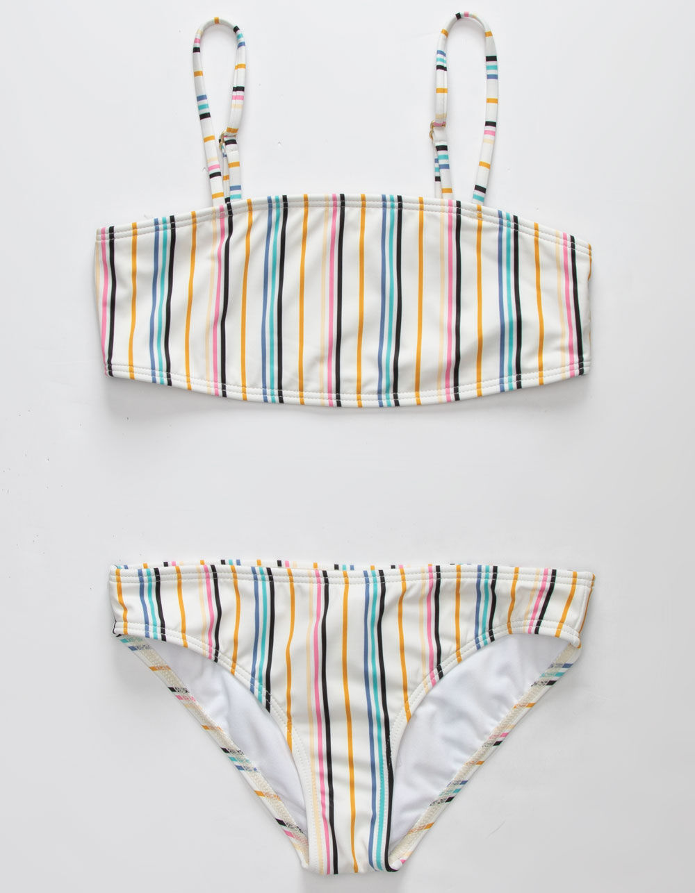 BILLABONG Beachy Stripes Tank Girls Bikini Set - WHITE COMBO | Tillys