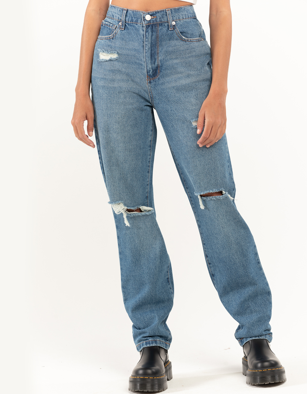 RSQ Womens 90s Destruct Jeans - MEDIUM WASH | Tillys
