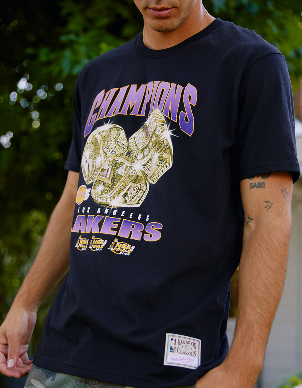 Los Angeles Lakers 3 x Champions Lakers T-Shirt By Mitchell & Ness