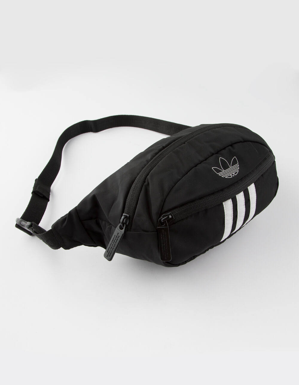NWT Adidas Originals National 3 Stripes Unisex Waist Bag Fanny Pack Black  White