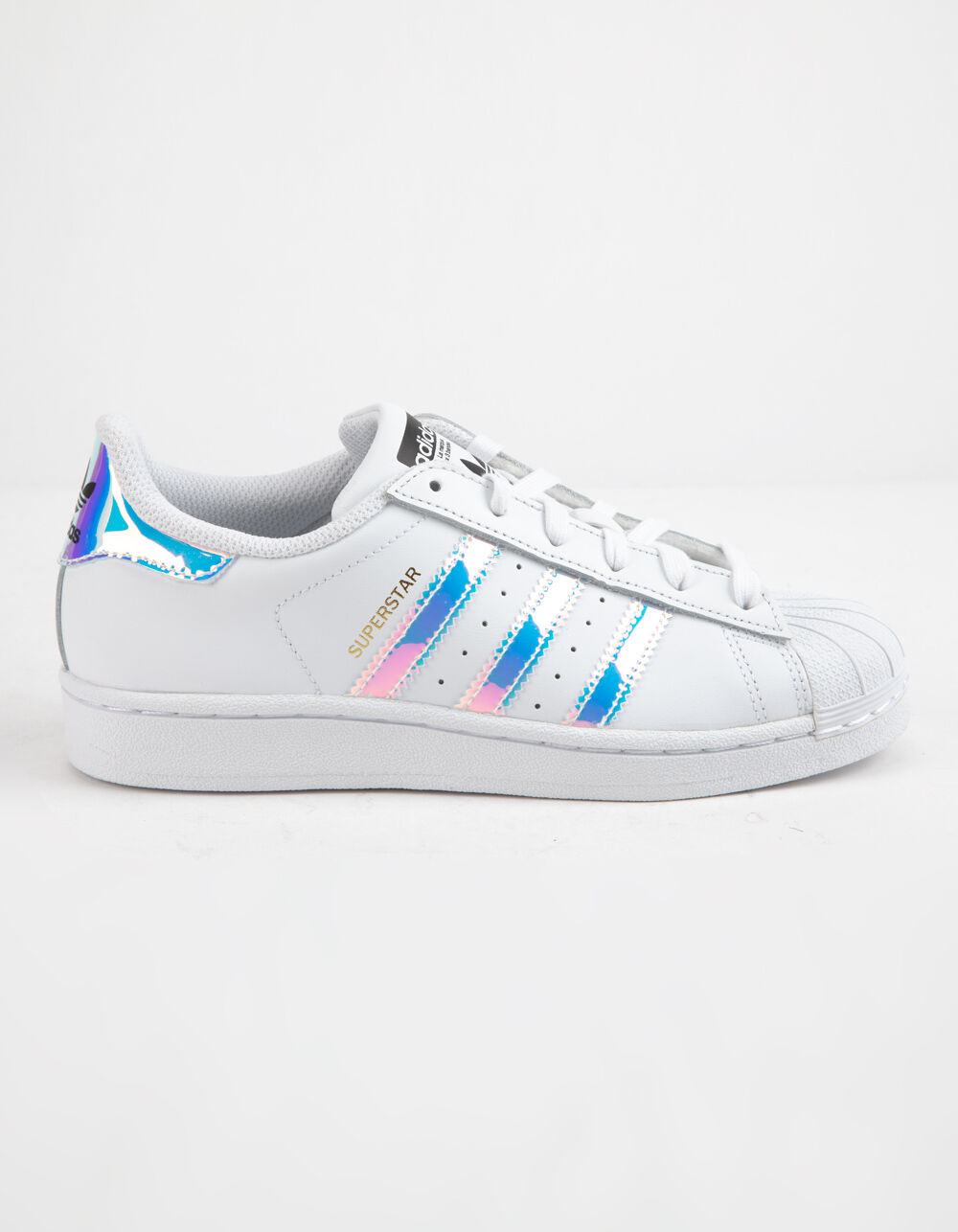 Nuclear Plausible robo ADIDAS Superstar White & Metallic Silver Girls Shoes - WHITE/METALLIC SILVER  | Tillys