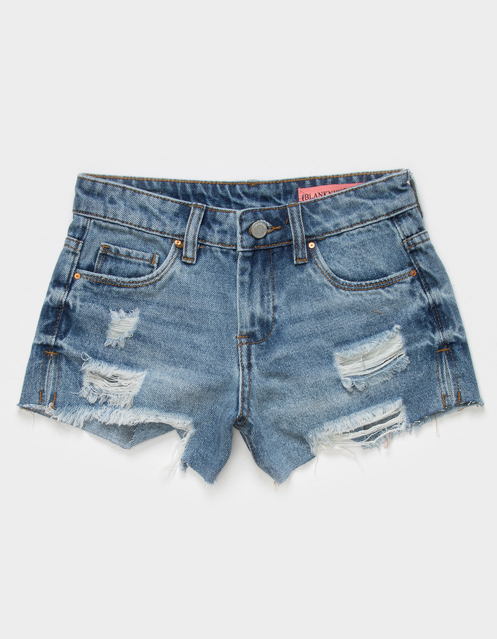 Frayed Distressed Jean Shorts, Hot Pink Short Jeans, Kids Hole