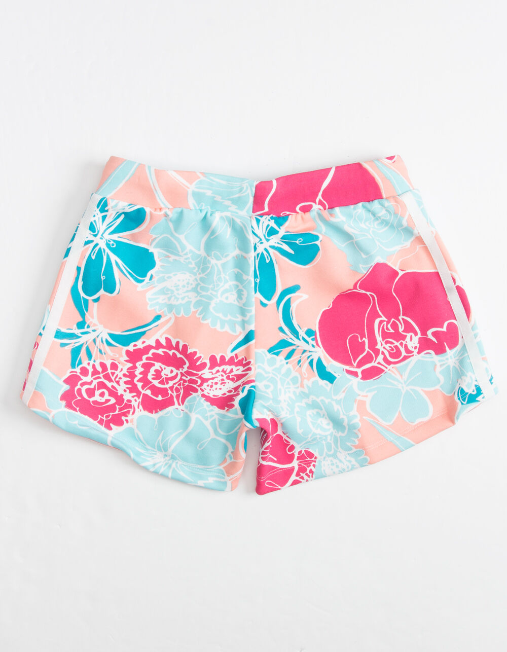 ADIDAS Floral Girls Shorts - PINK/BLUE COMBO | Tillys
