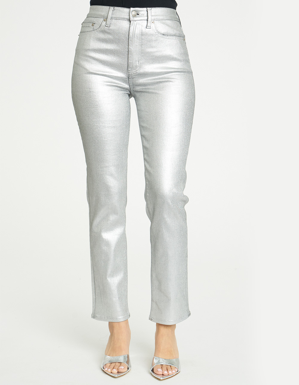 DAZE Smarty Pants Womens Coated Jeans - SILVER | Tillys