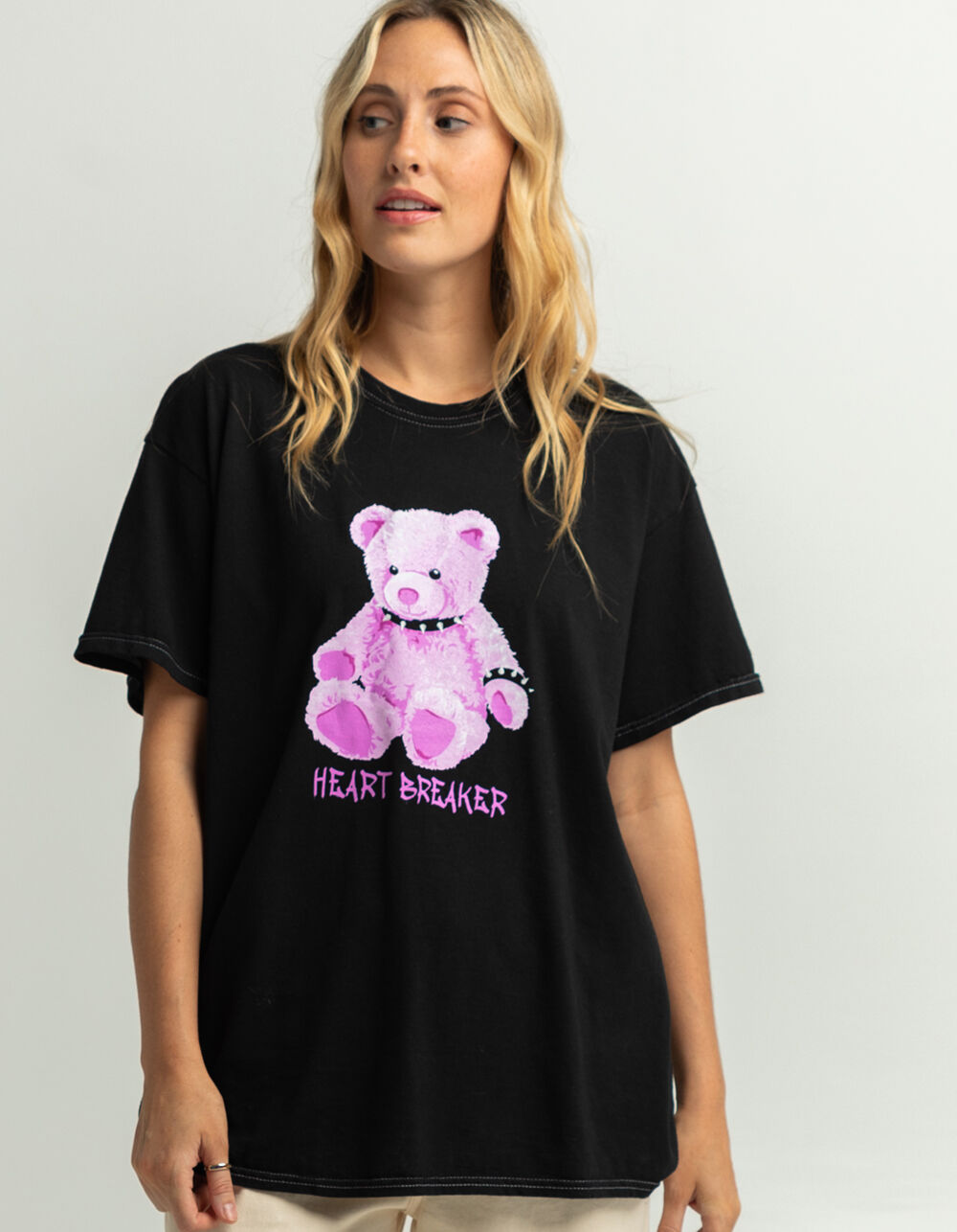FULL TILT Teddy Bear Oversized Womens Tee - BLACK | Tillys