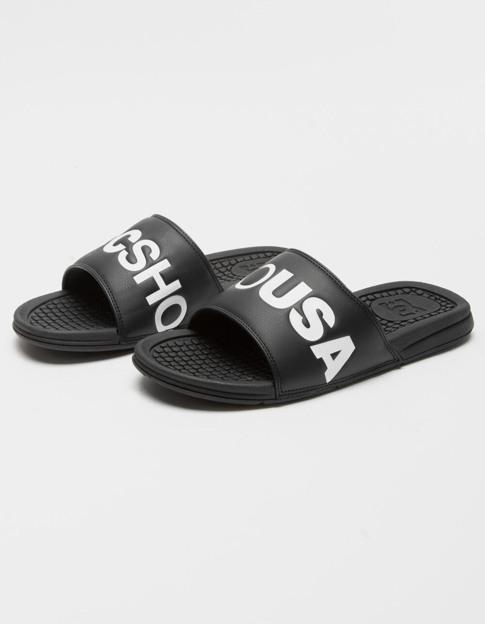 DC SHOES Bolsa SE Mens Slide Sandals - BLACK/WHITE | Tillys