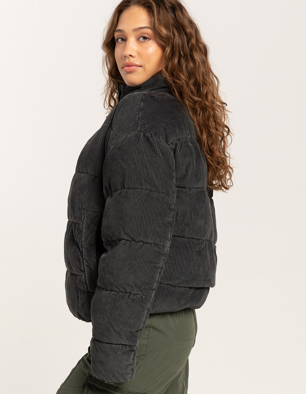 Jacket Corduroy Urban WASHED Outfitters Puffer BLACK BDG | Donna Womens - Tillys