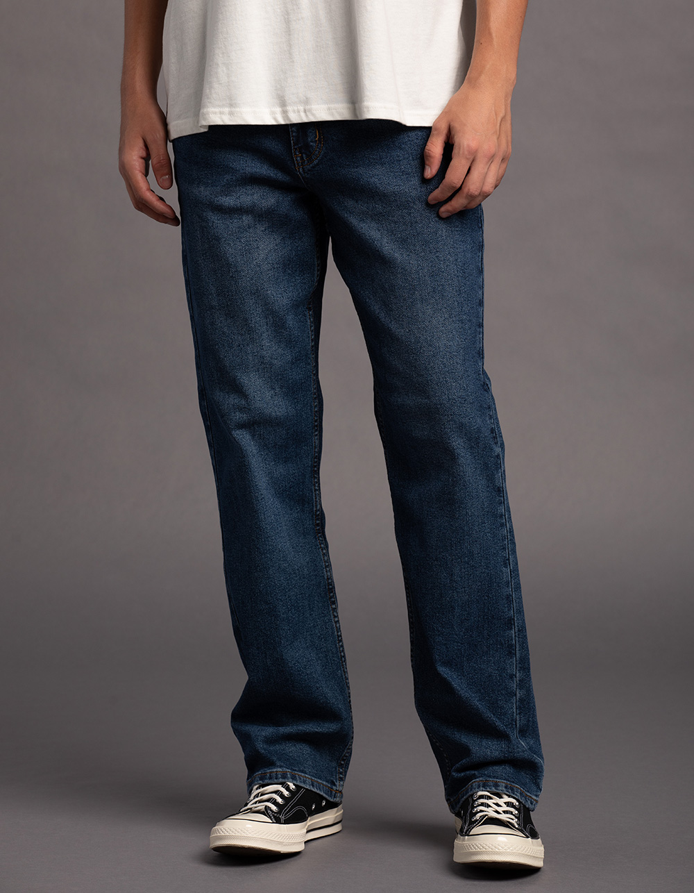 Old Navy Blue Regular Fit Jeans Mens Size 40x30 Straight Leg Dark