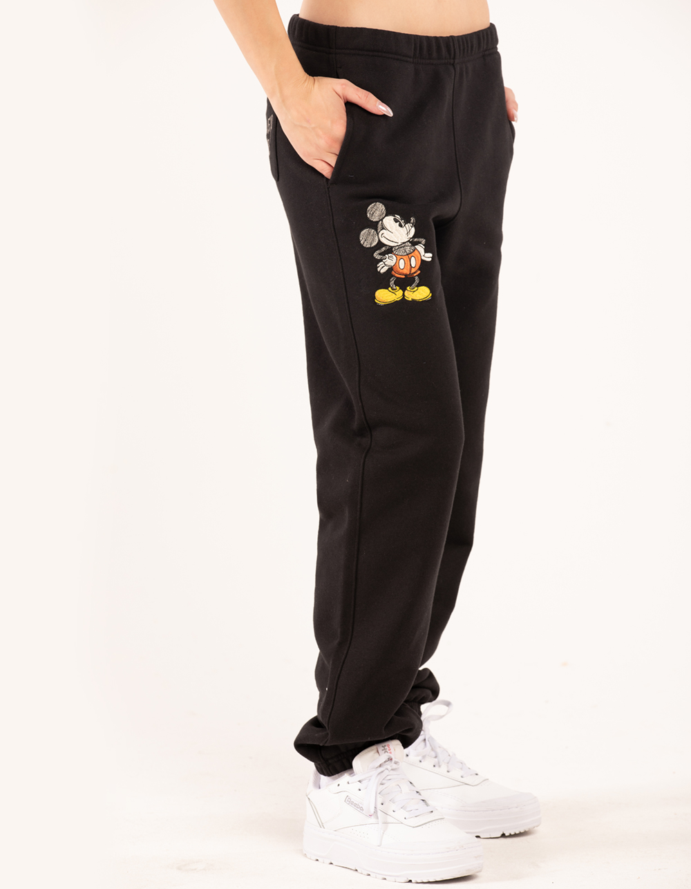 Disney Mickey Mouse lounge sweat pants, jogging black gold logo Women's  Size M