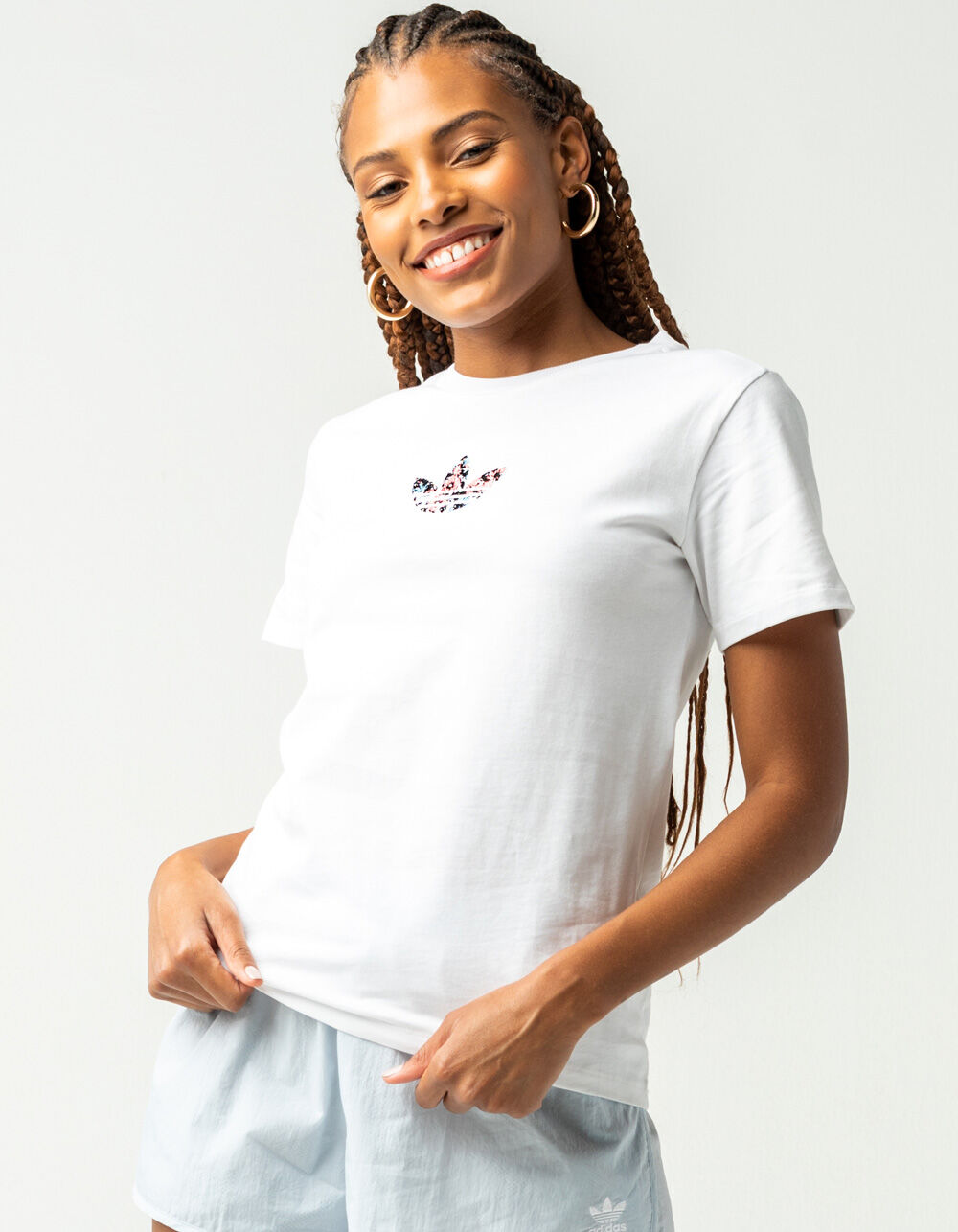 ADIDAS Bellista Embroidered Womens Tee - WHITE | Tillys