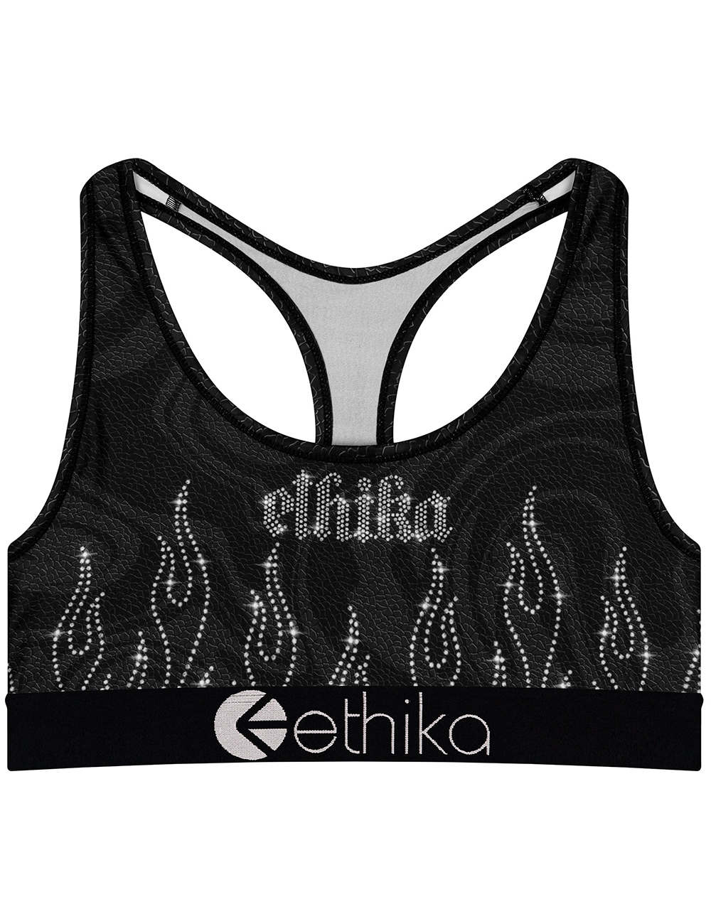 ETHIKA Twin Flame Womens Sports Bra - BLK/GRY