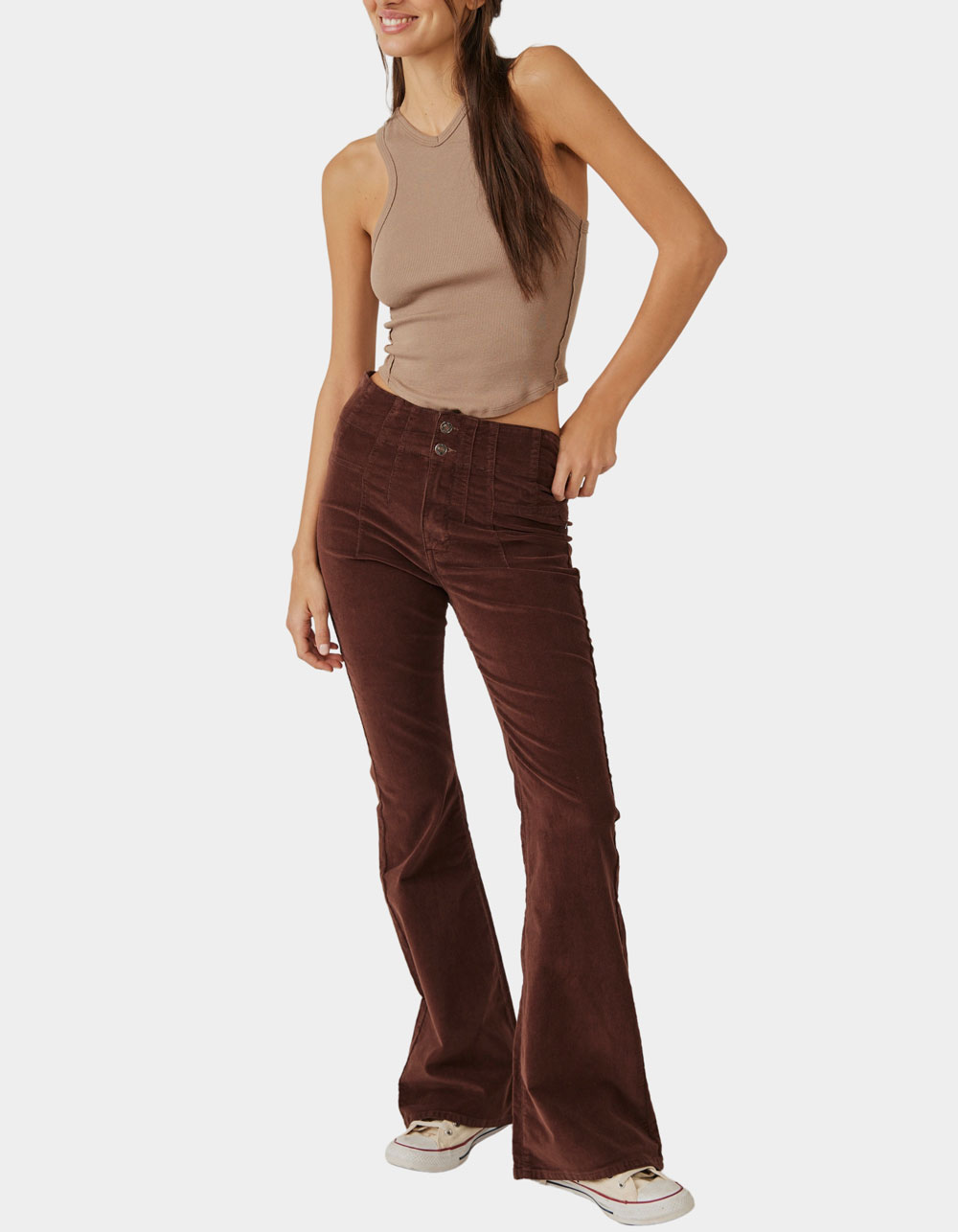 Buy Eastcoast Flare - Brown Cord Online | Rollas Jeans