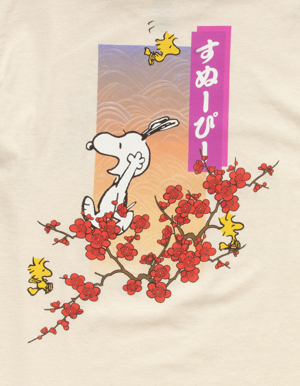 Antecedent kanaal Editie PEANUTS Snoopy Cherry Blossom Mens Tee - NATURAL | Tillys