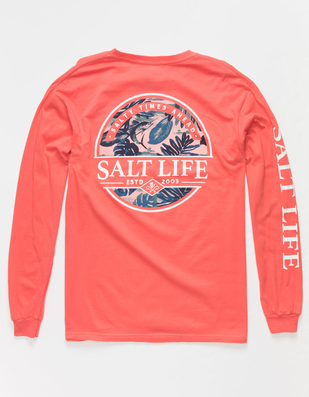 SALT LIFE Paradise Seas Mens Coral Pocket Tee - CORAL | Tillys