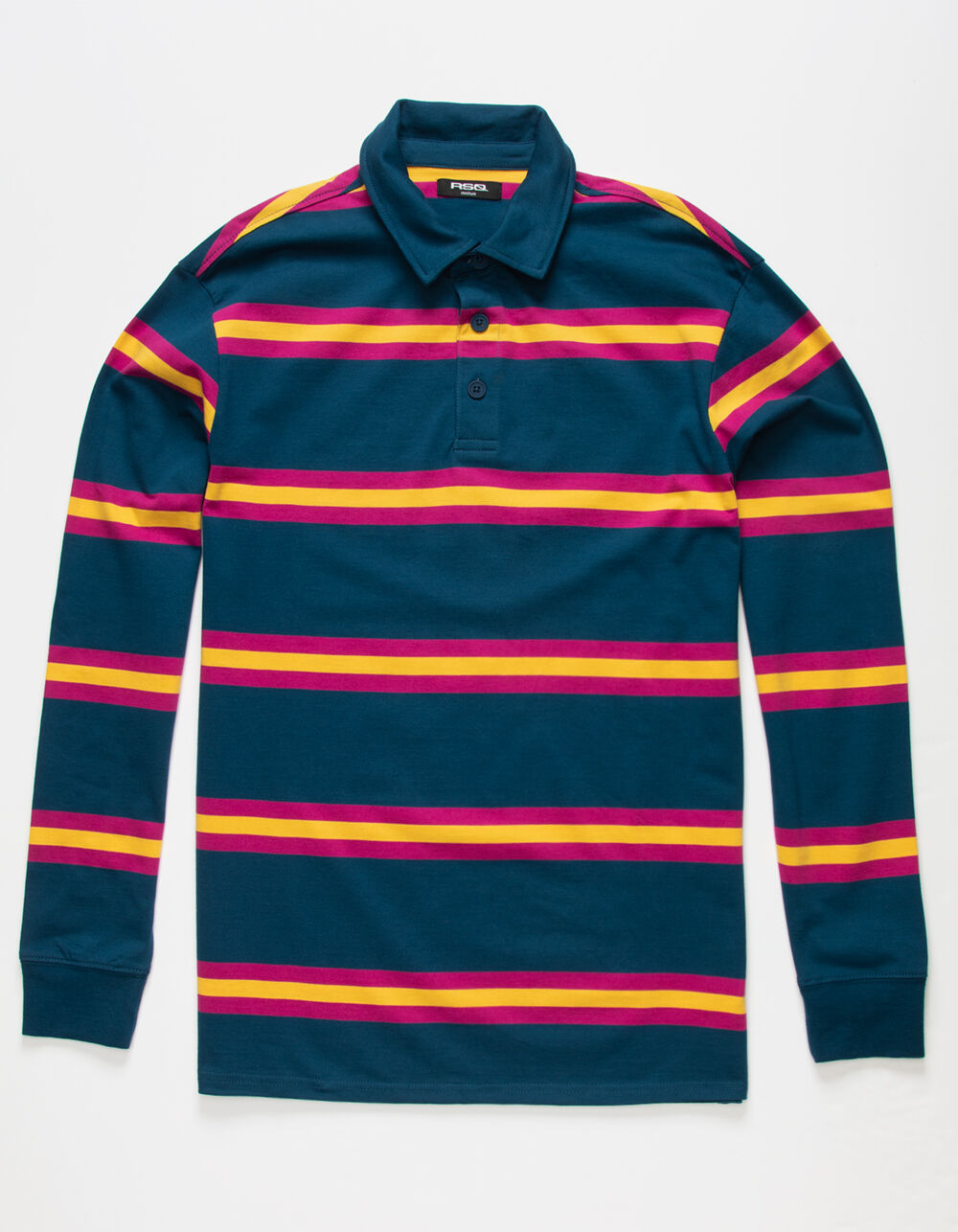 RSQ Navy Striped Mens Rugby Shirt - NAVY | Tillys