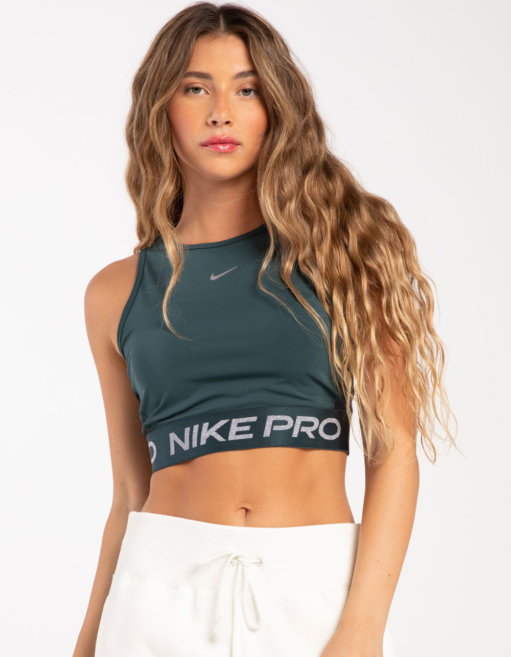 NIKE Shine Nike Pro Dri-FIT Womens Crop Tank Top