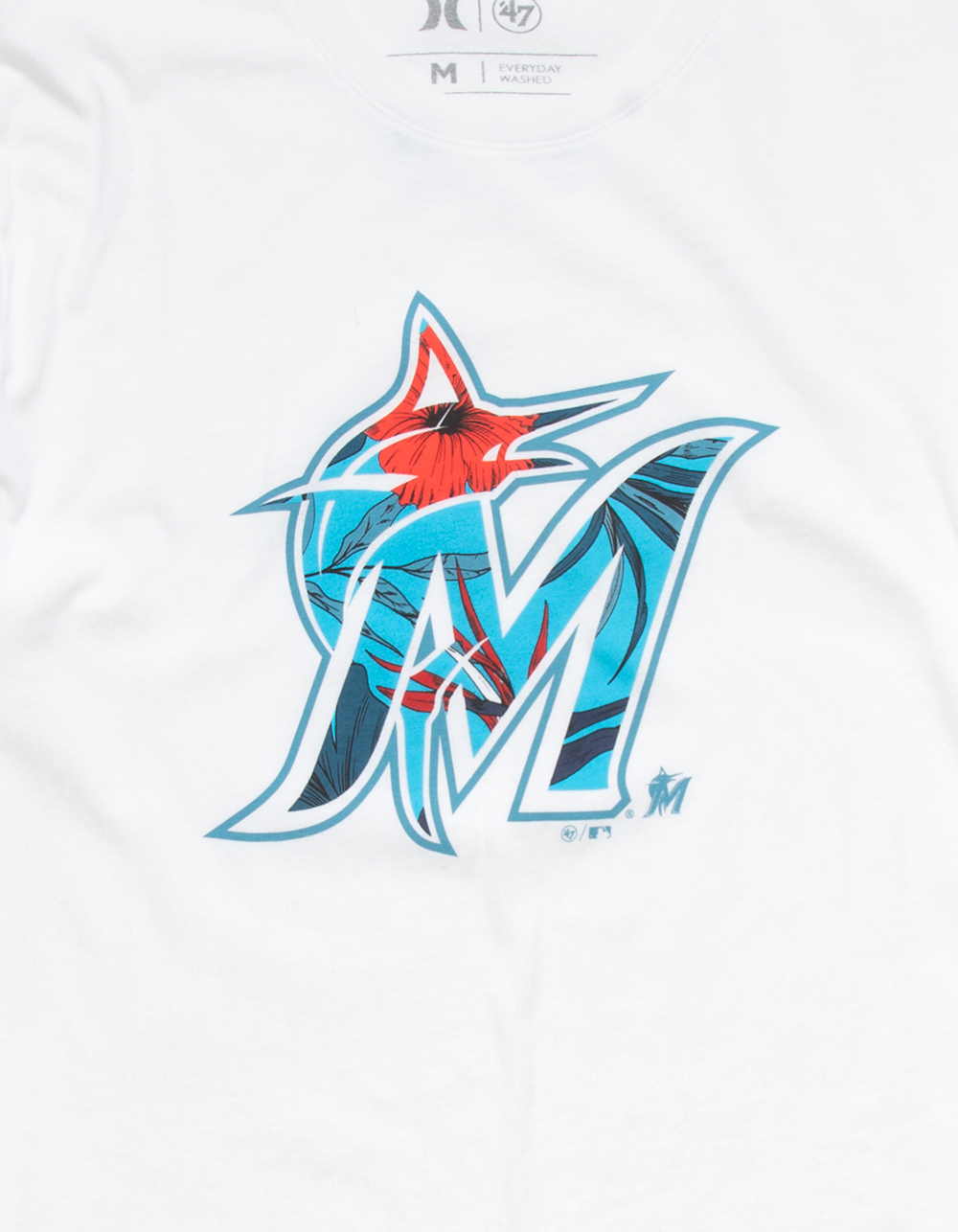 Hurley / x '47 Men's Miami Marlins White T-Shirt