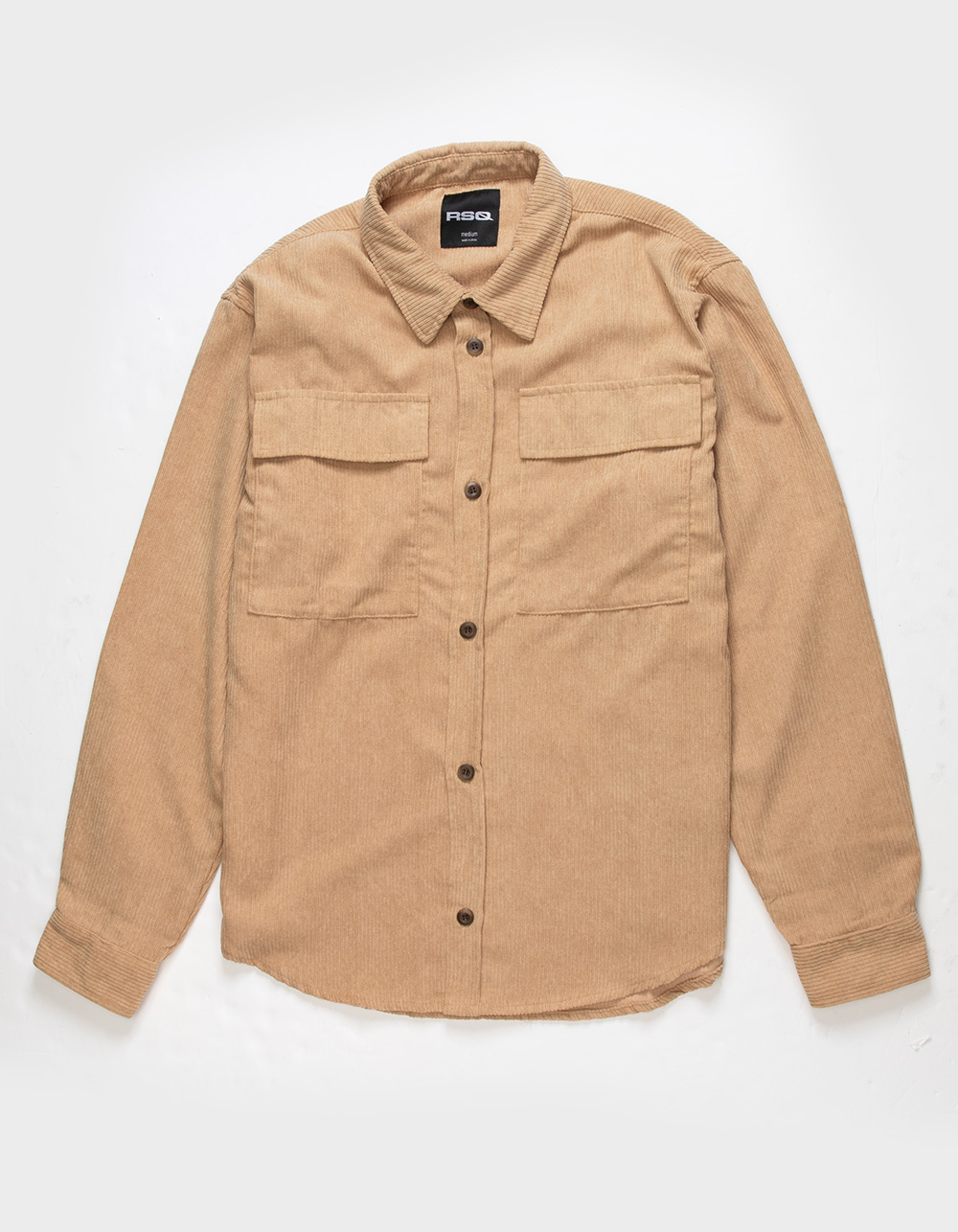 RSQ Mens Oversized Corduroy Button Up Shirt - TAN | Tillys