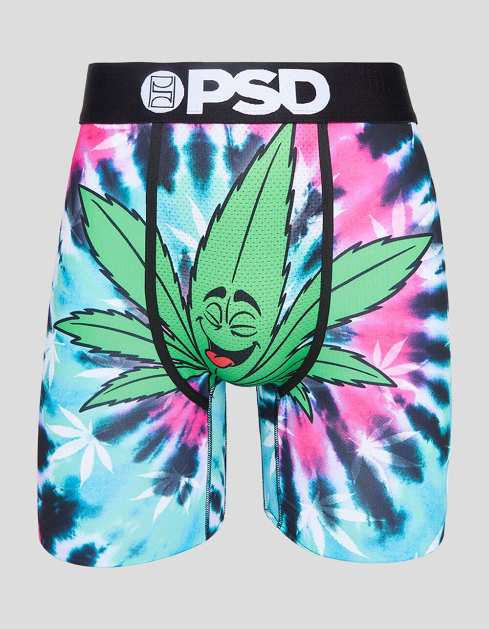 PSD Underwear Men's Boxer Briefs Alien Tie Dye Weed Pot