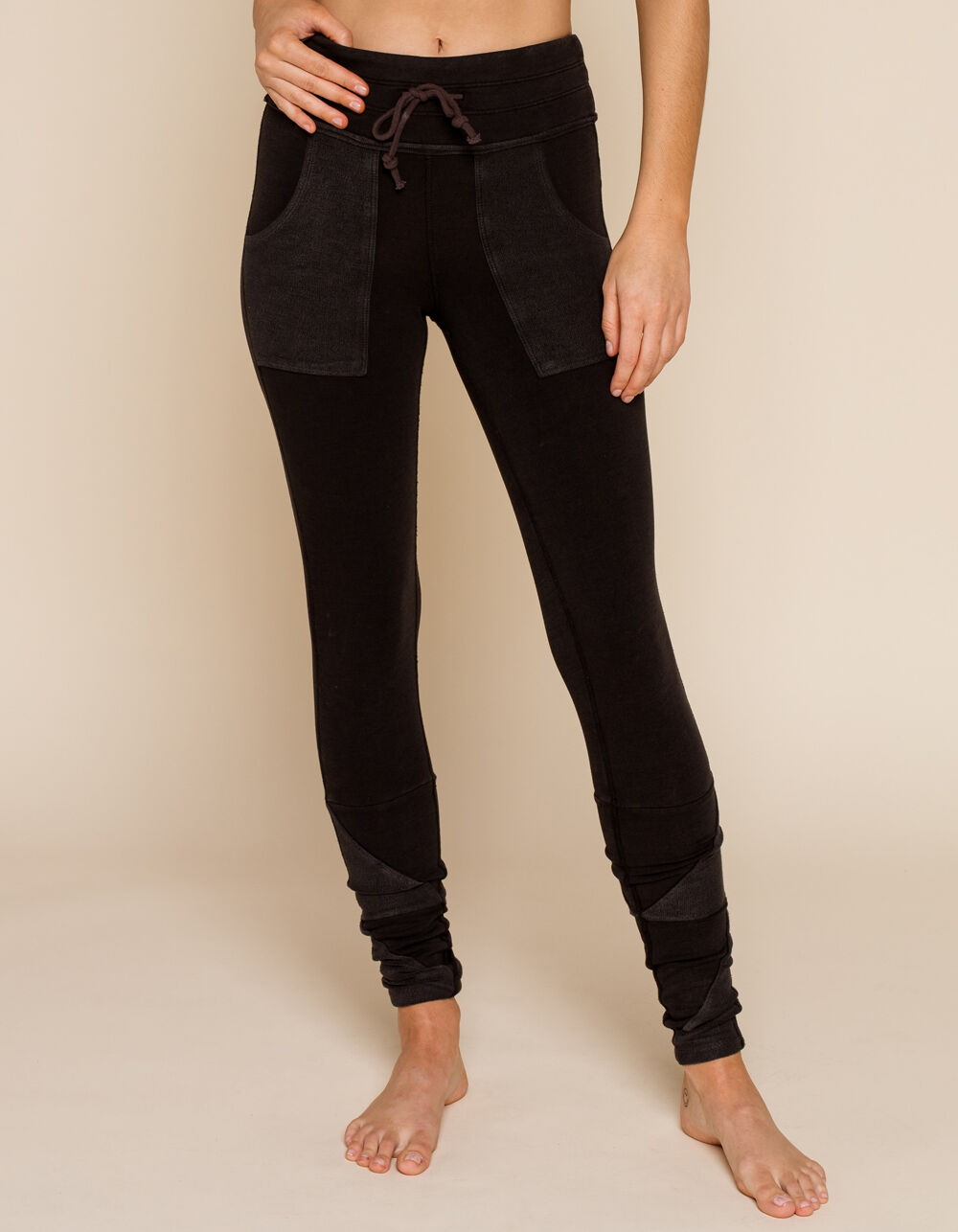 Free People Movement Kyoto leggings in washed black