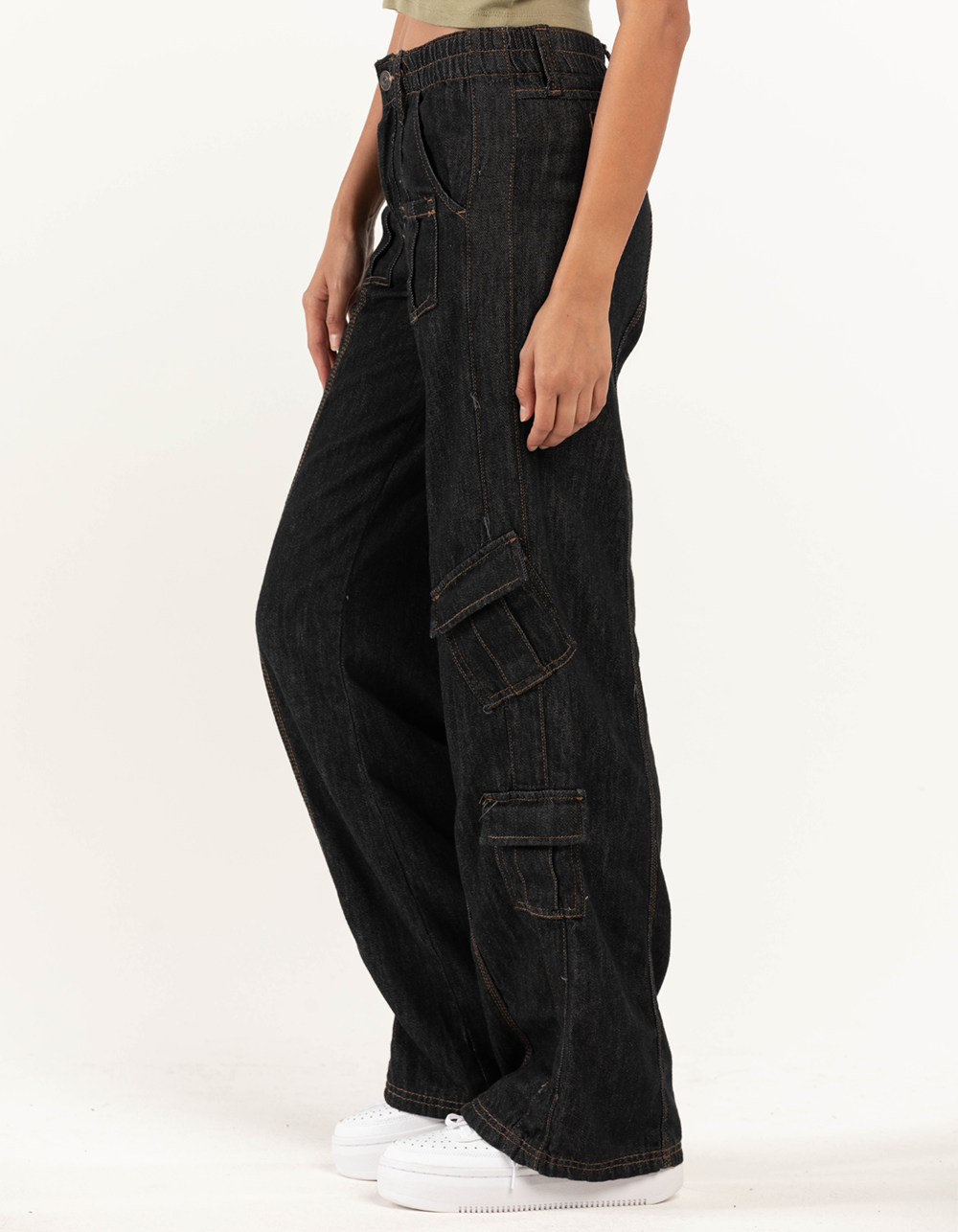 BDG Urban Outfitters Womens Y2K Denim Cargo Pants - BLACK | Tillys