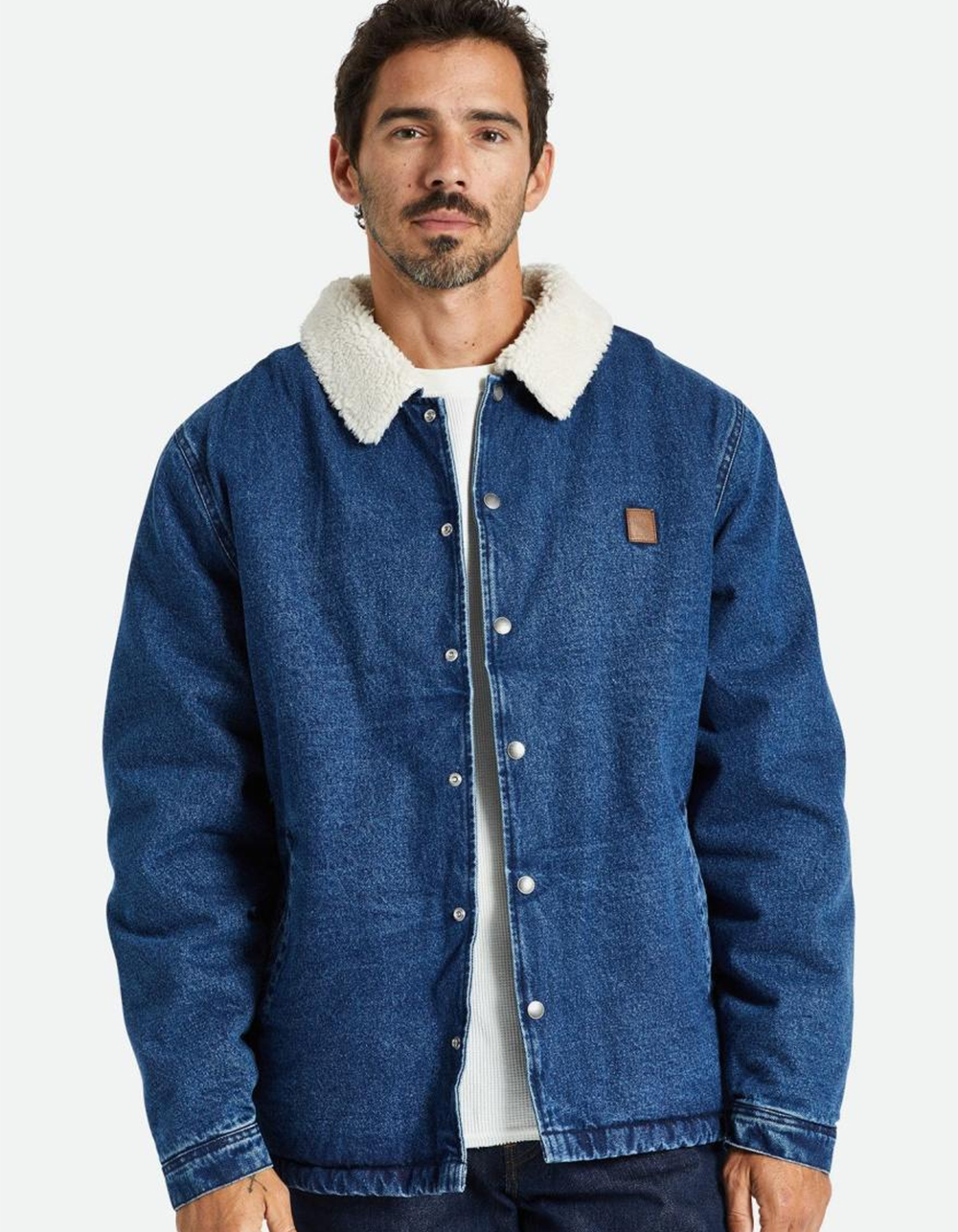 BRIXTON Beta Sherpa Lined Coaches Mens Jacket - BLUE | Tillys